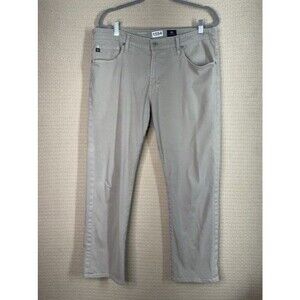AG Adriano Goldschmied Beige The Graduate TailoredLeg Chino Pants Men Size 36x34
